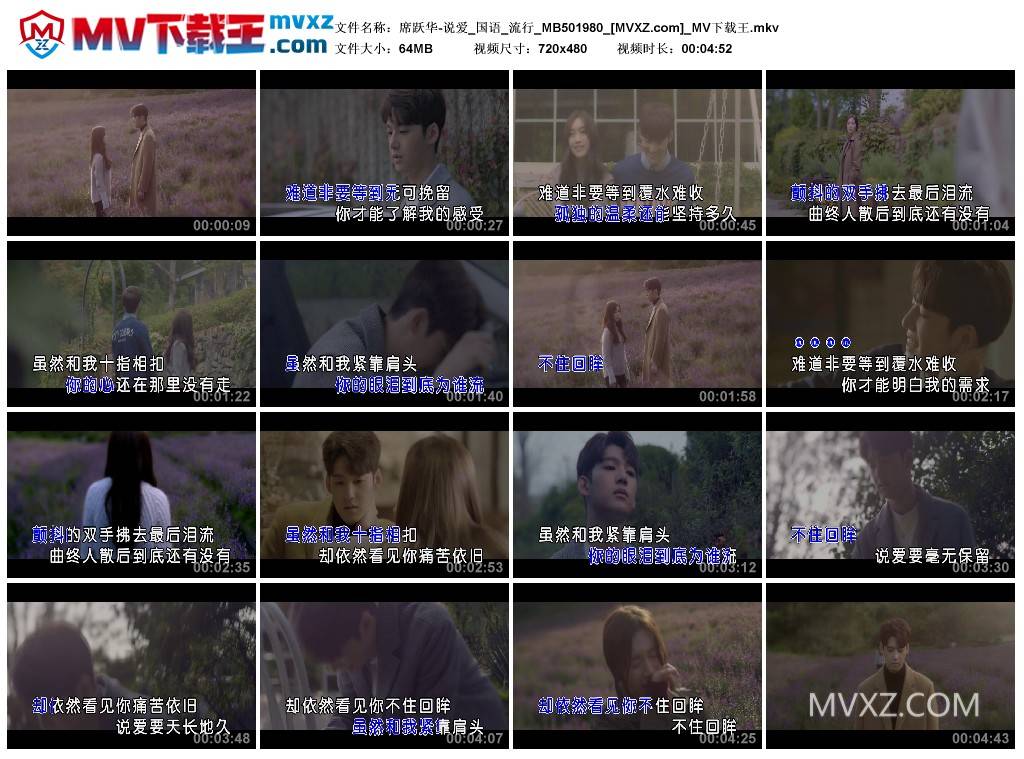 席跃华-说爱_国语_流行_MB501980